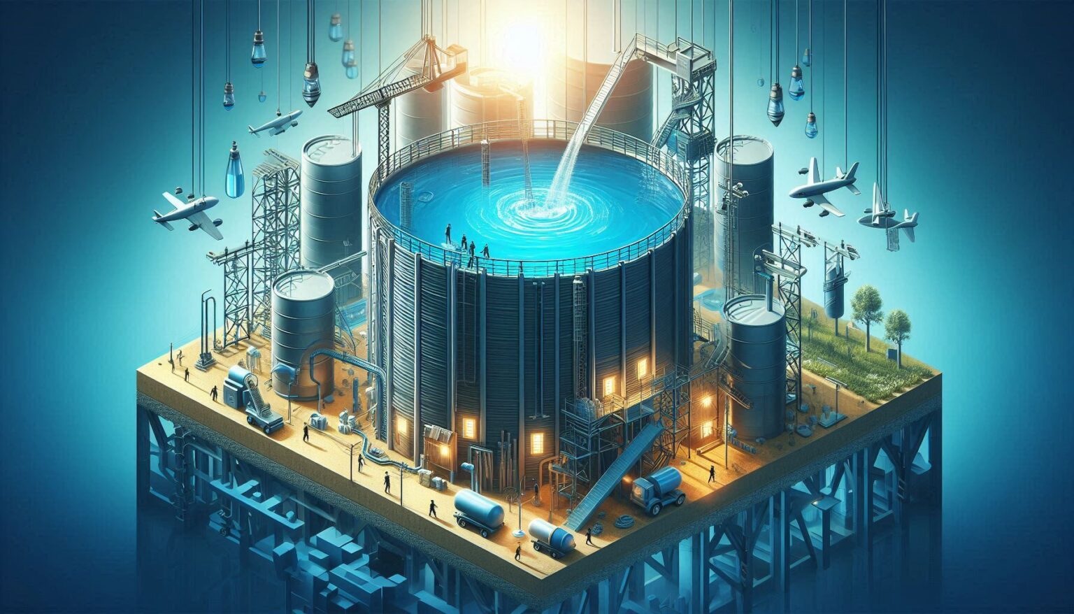 construcción de depósitos de agua